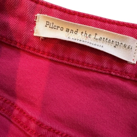 Pilcro & The Letterpress Mid Rise Skinny Stet Pink Jeans, Sz 32 - Picture 15 of 15
